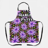 Paarse Margueritepatronen Schort (Voorkant)