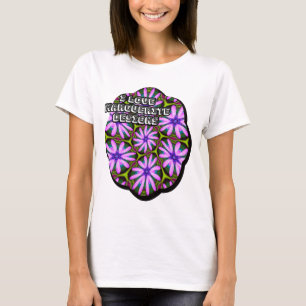 Paarse Margueritepatronen T-shirt