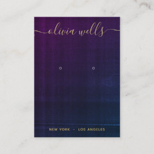 Paarse marineafdruk visitekaartje