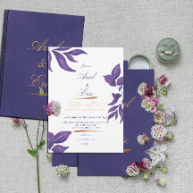Paarse marmer en gouden eucalyptus Elegant Wedding