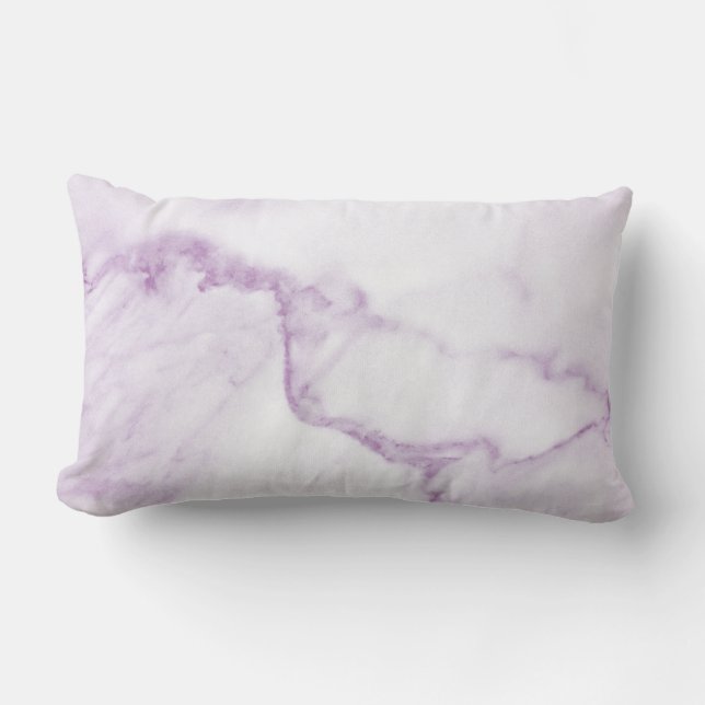 Paarse marmer Lumbar Pillow Kussen (Voorkant)