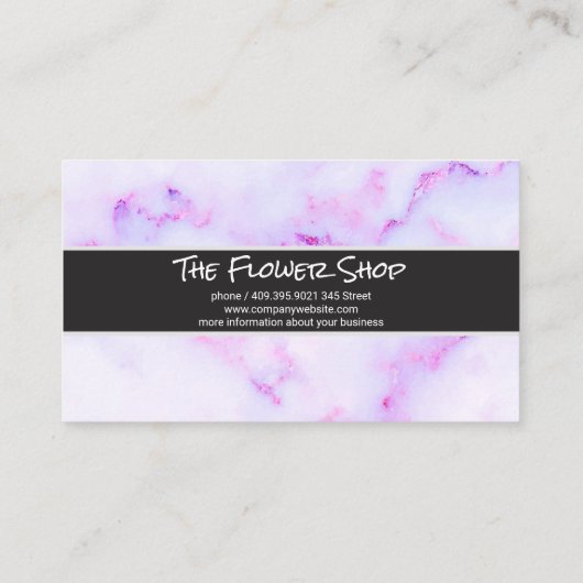 Paarse marmer textuur achtergrond visitekaartje (Achterkant)