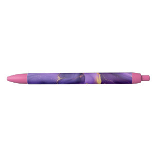 Paarse Marmeren Melkweg Zwarte Inkt Pen