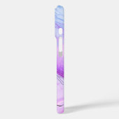 Paarse Marmeren Monogram Aangepaste Naam Uniek Case-Mate iPhone Case (Achterkant / Links)