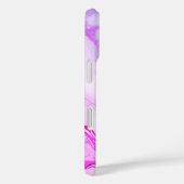 Paarse Marmeren Monogram Aangepaste Naam Uniek Case-Mate iPhone Case (Achterkant / Rechts)