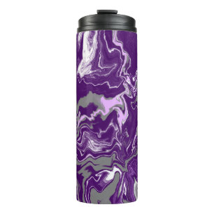 Paarse marmervochtige kunst thermosbeker
