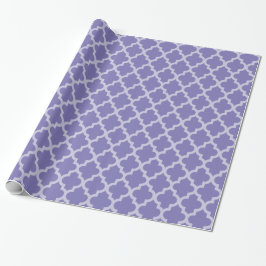 Paarse Marokkaanse Moods Quatrefoil Cadeaupapier