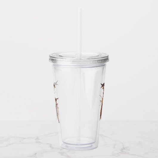 Paarse Martin Audubon Bird Family and Gourd Home Acryl Drinkbeker (Rechts)