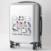 Paarse Martin Love Sticker (Koffer)