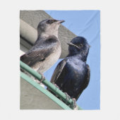 Paarse Martin Mates Fleece Deken (Voorkant)