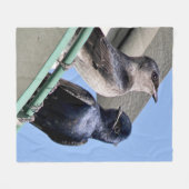 Paarse Martin Mates Fleece Deken (Voorkant (Horizontaal))