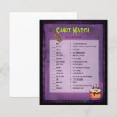 Paarse Mash Halloween Snoep Match (Voorkant / Achterkant)