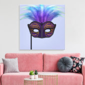Paarse Maskerade Masker Carnaval Feest Kunst Canvas Afdruk (Insitu (Woonkamer))