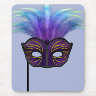 Paarse Maskerade Masker Carnaval Feest Kunst Muismat