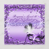 Paarse Maskerade Masker Elegant Bal Feest