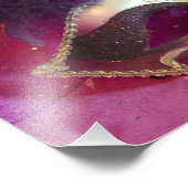 Paarse Masquerade Mask Square Foto Afdruk (Hoek)
