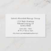 Paarse massagetherapie visitekaartje (Achterkant)