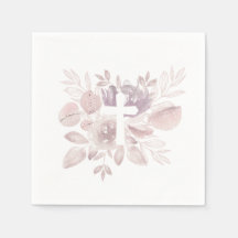 Paarse Mauve Aquarel Bloemenkruis