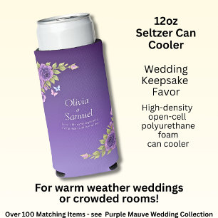 Paarse Mauve Bloemen & Witte Bruiloft