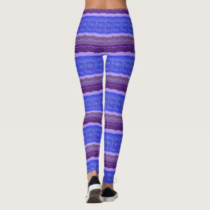 Paarse Mauve en blauw Leggings