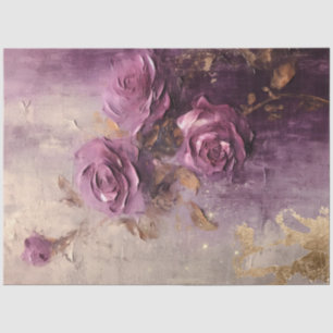 paarse mauve Engelse rozen barok stijl Tissuepapier