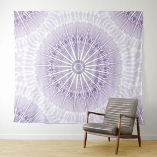Paarse Mauve Geometric Mandala Wandkleed