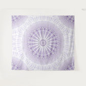 Paarse Mauve Geometric Mandala Wandkleed (Voorkant (horizontaal))
