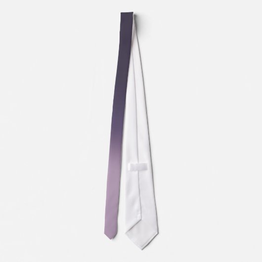 Paarse Mauve Ombre Elegant Gradient Stropdas (Achterkant)
