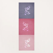 Paarse Mauve Roze Bloemen Spray Tri Kleur Yogamat (Voorkant)