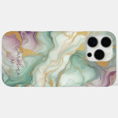 Paarse Mauve Roze Groen Goud Marmeren Kunstpatroon Case-Mate iPhone Case (Achterkant (horizontaal))
