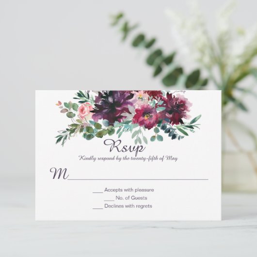 Paarse Mauve Roze Pruim Rood Violet Groen RSVP (Staand voorkant)