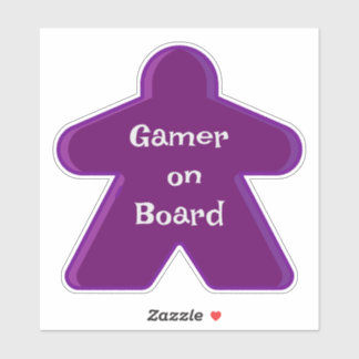 Paarse meeple sticker