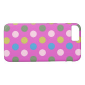 Paarse meerkleurige Polka Dots Case-Mate iPhone Case (Achterkant (Horizontaal))