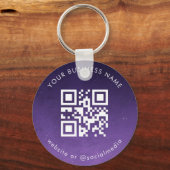 Paarse melkweg Je aangepaste zakelijke Qr-codescan Sleutelhanger (Voorkant)