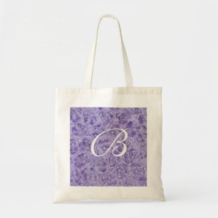 Paarse mengsels, monogram canvas tassen, sjabloon tote bag