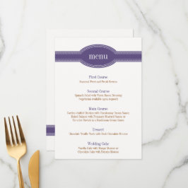 Paarse Menu Kaart, Caroline Wedding Collectie