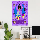 Paarse Merfaery en Dolphin Print (Thuiskantoor)