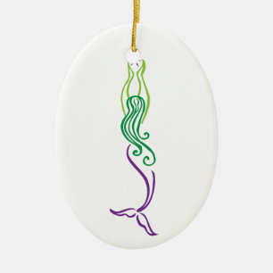 Paarse Mermaid Ornament