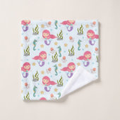 Paarse mermaïden Bad Handdoek (Wasdoekje)