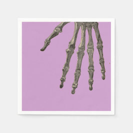 Paarse met Skeleton Hand Halloween Servet