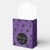 Paarse met Zwart Roos Custom Wedding Bedankdoosjes (Geopend)