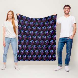 Paarse metalen draak fleece deken