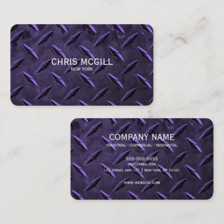 Paarse Metalen Textuur Custom Construction Visitekaartje