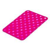 Paarse Metallic Faux Folie Polka Dot Achtergrond Magneet (Linkerzijde)