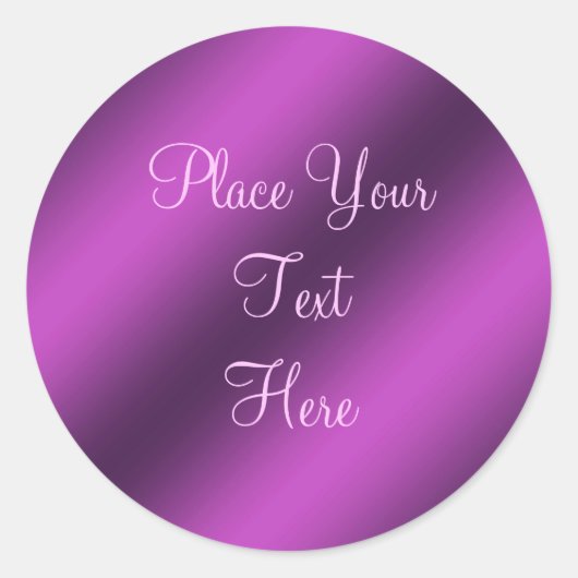 Paarse Metallic Faux Folie  Sticker (Voorkant)