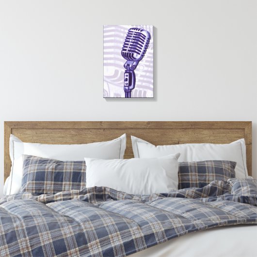 Paarse  microfooncanvas afdrukken (Insitu (Slaapkamer))