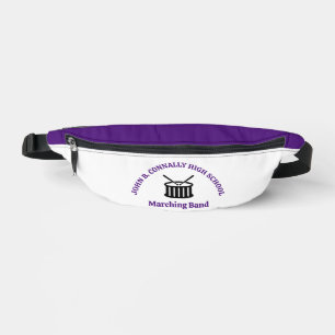 Paarse middelbare school marchingband gepersonalis heuptasje