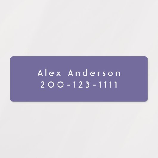 Paarse middeldiwaterbestendige kleefetiketten van  labels (Design 1)