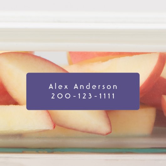 Paarse middeldiwaterbestendige kleefetiketten van  labels (Aangebracht)