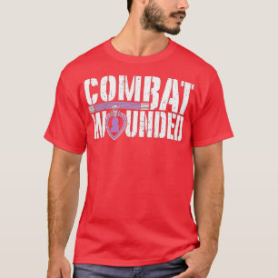 Paarse militaire veteranen voor hart- en vaatbestr t-shirt